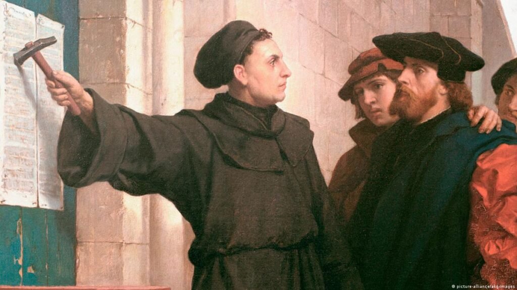Martinho Lutero e Reforma Protestante-95 Teses-Indulgências Igreja Católica-Bíblia em alemão-Influência de Lutero no cristianismo-História do protestantismo-Martinho Lutero e a imprensa-Jan Hus e profecia de Lutero-Casamento de Lutero e Katharina von Bora-periodo da reforma